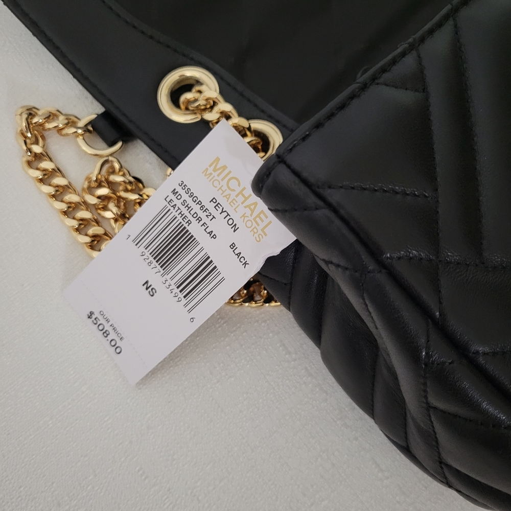 NEW Michael Kors Peyton Discontinued Chain Shoulder Purse (AF2) - Picture 6 of 6